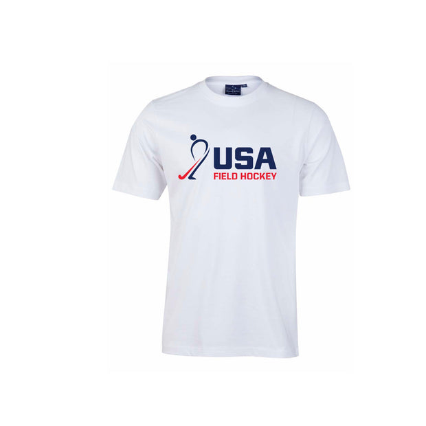 USA Field Hockey Player T-Shirt Youth Large White